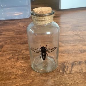 Bee decorative jar - 8 inches tall